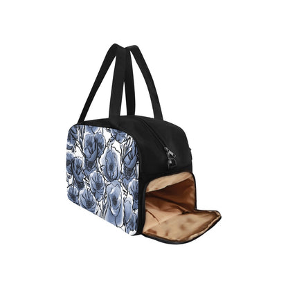 Blue And White Floral - Gym Bag / Overnight Bag Gym Bag / Overnight Bag Printed Offshore