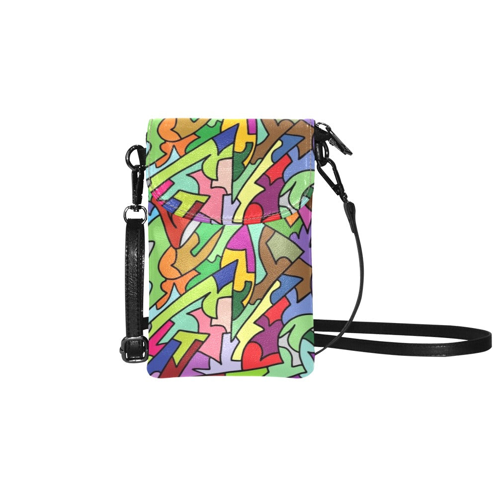 Bright Abstract - Small Phone Purse /Bag