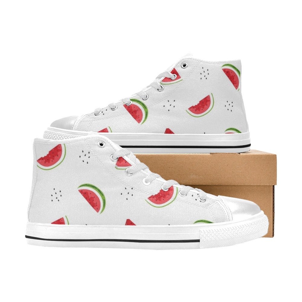 Watermelon - Men's High Top Canvas Shoes