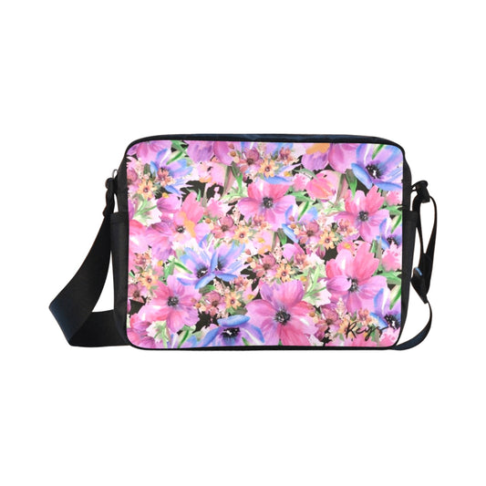 Bright Pink Floral - Classic Cross-body Nylon Bags