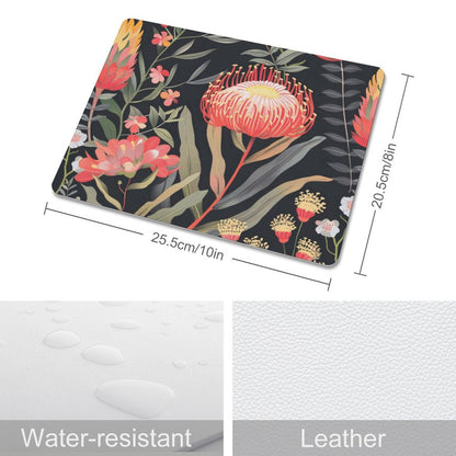 Australian Waratah Flower - Leather Mouse Pad