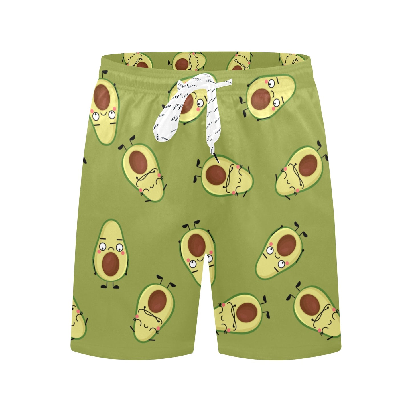 Avocado Characters - Men's Mid-Length Beach Shorts