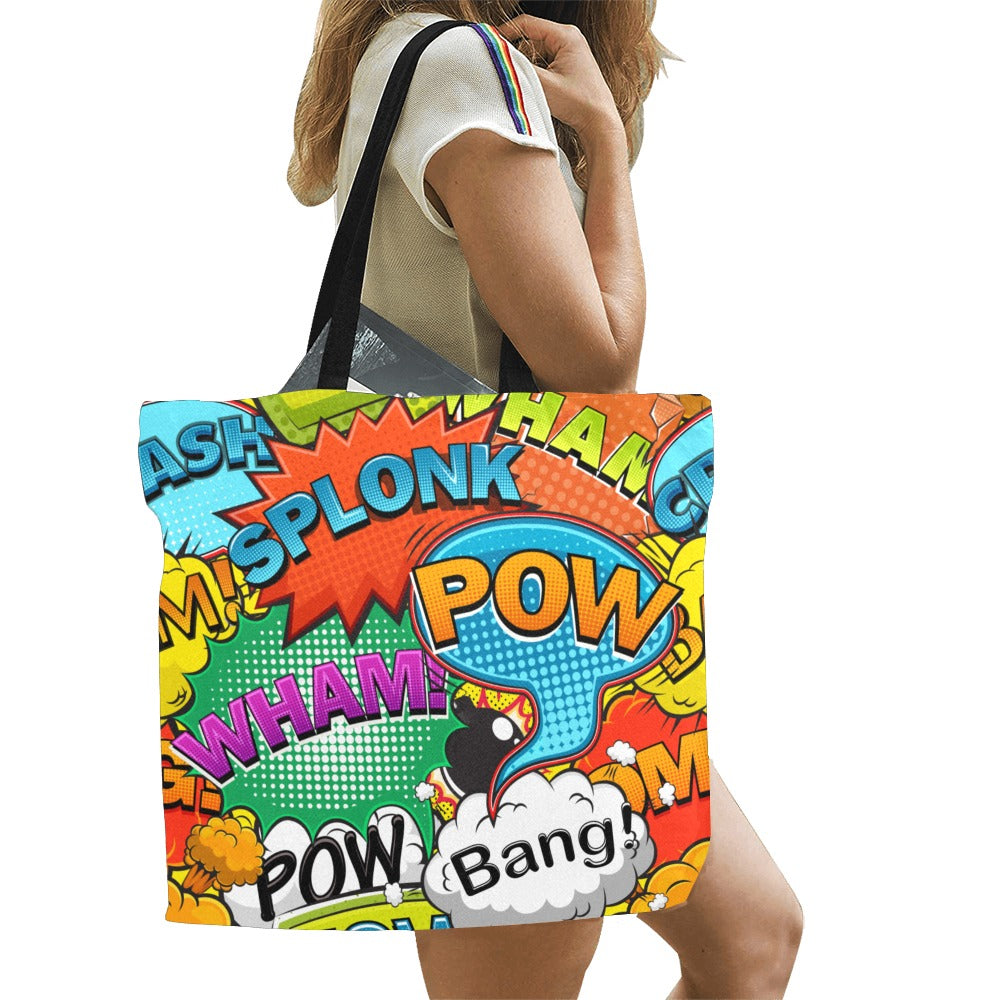 Comic Book 2 - Full Print Canvas Tote Bag Full Print Canvas Tote Bag Printed Offshore