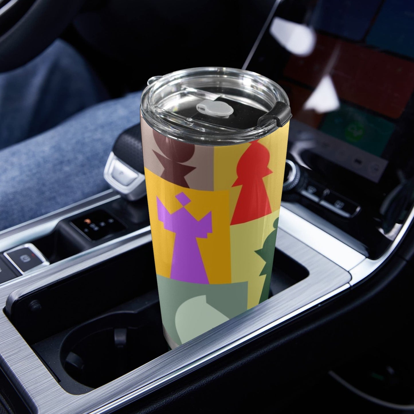 Colourful Chess - 20oz Travel Mug / Tumbler