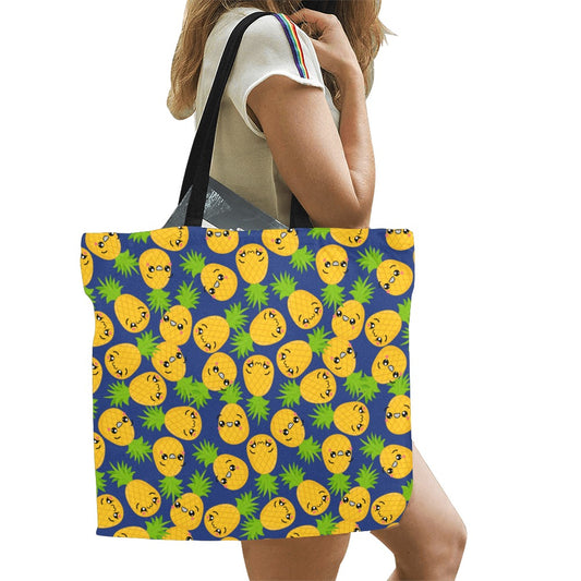 Cool Pineapples - Full Print Canvas Tote Bag Full Print Canvas Tote Bag
