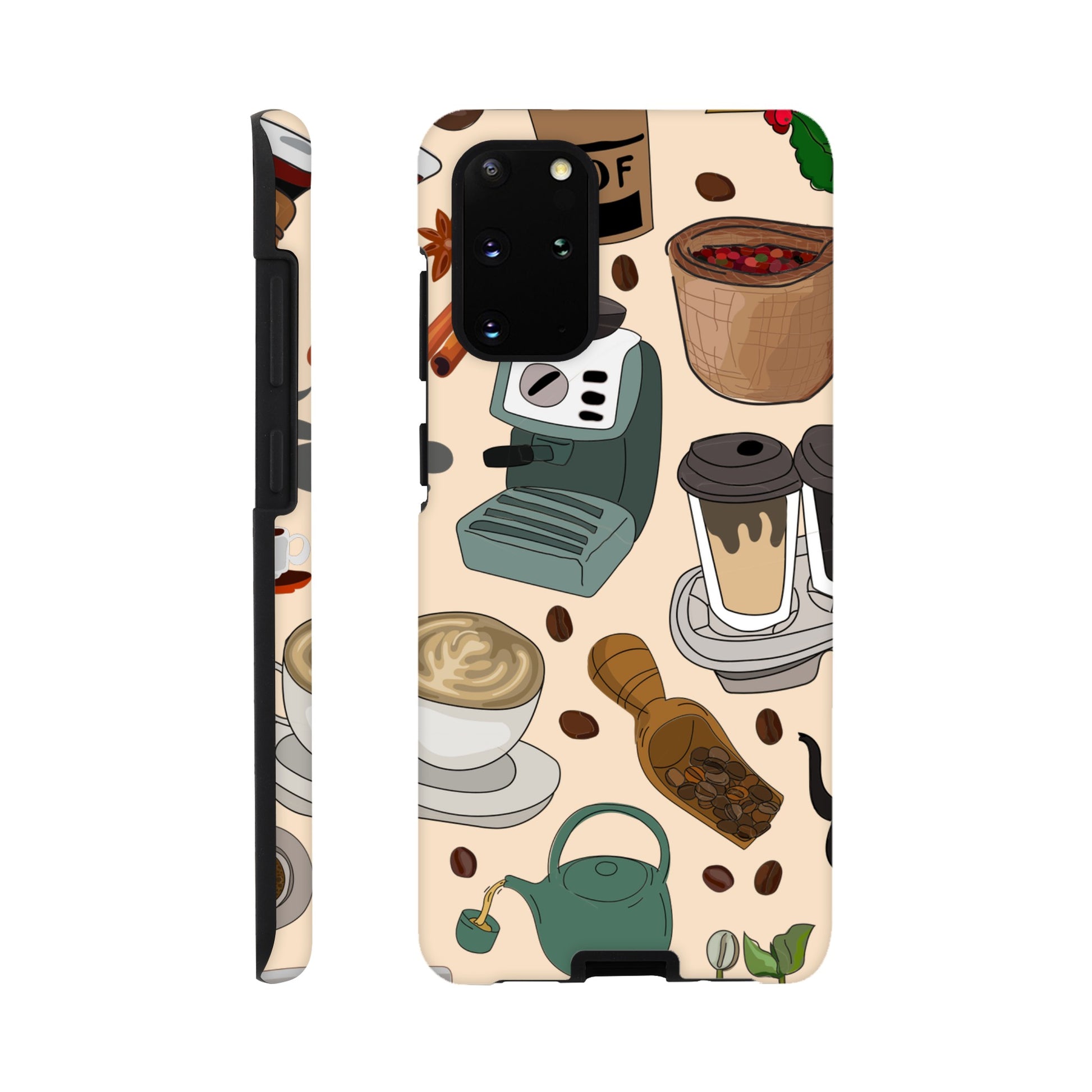 All The Coffee - Phone Tough Case Galaxy S20 Plus Phone Case Coffee Globally Fulfilled