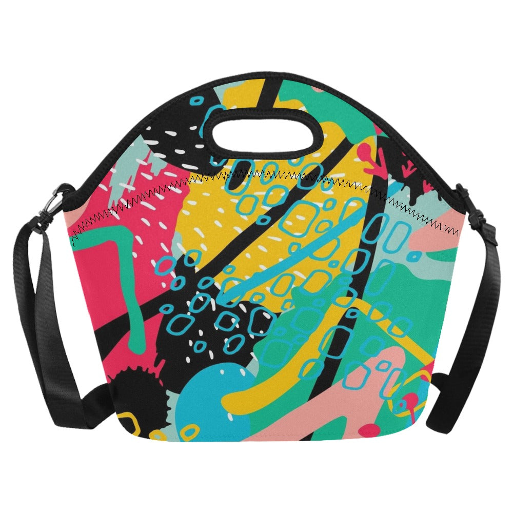 Bright And Colourful - Neoprene Lunch Bag/Large Neoprene Lunch Bag/Large Printed Offshore