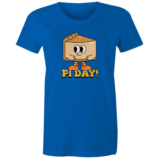 Pi Day - Womens T-shirt Bright Royal Womens T-shirt Maths Printed In Australia