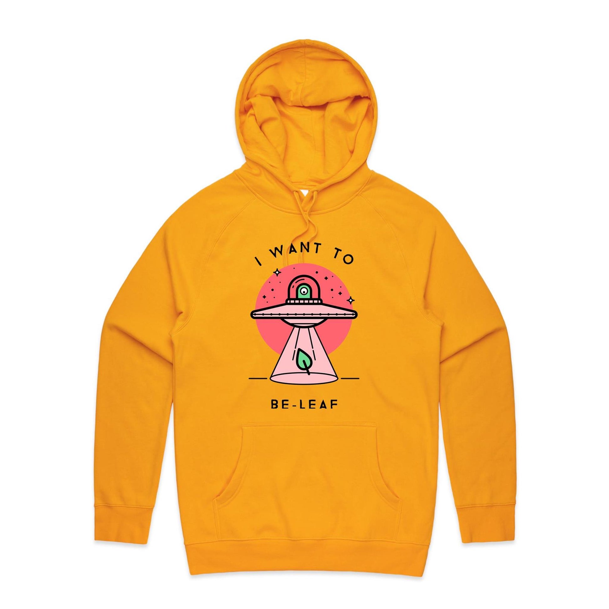 I Want To Be-Leaf (Beleive) - Supply Hood Gold Mens Supply Hoodie