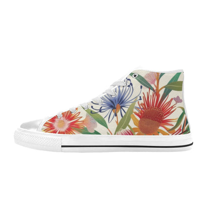 Australian Native Flora - Women's High Top Canvas Shoes