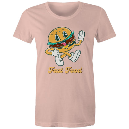 Fast Food, Hamburger - Womens T-shirt