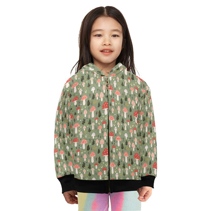 Mushroom Garden - Junior Girls Zip up Hoodie