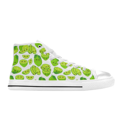 Cute Limes - Men's High Top Canvas Shoes