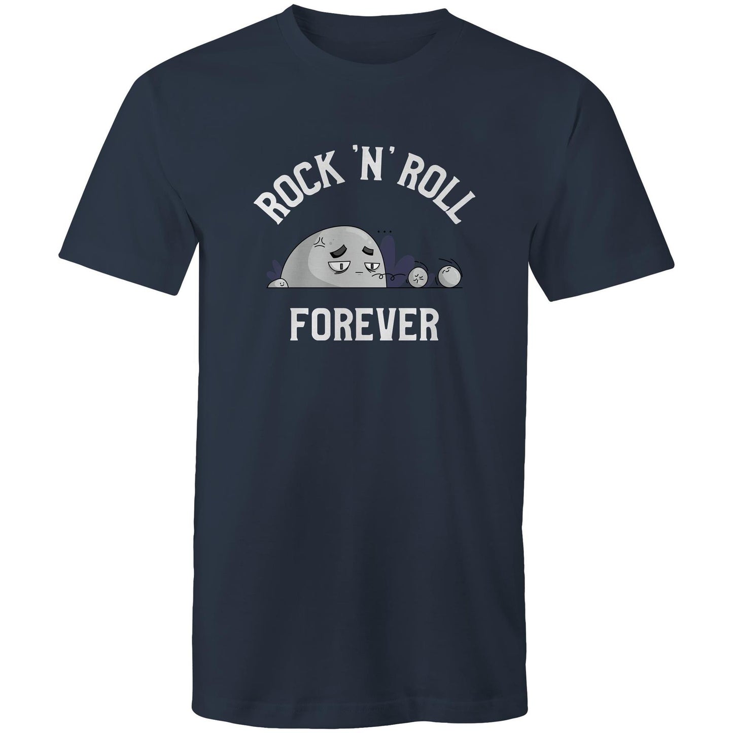 Rock 'N' Roll Forever - Mens T-Shirt Navy Mens T-shirt Music