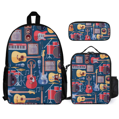 Music Instruments - School Backpack Three Piece Set