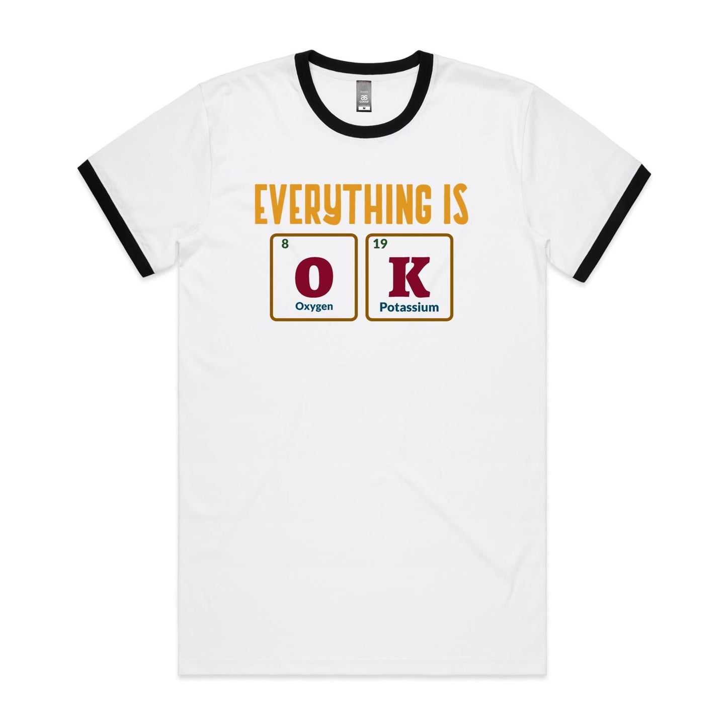 Everything Is OK, Periodic Table - Staple Ringer Tee