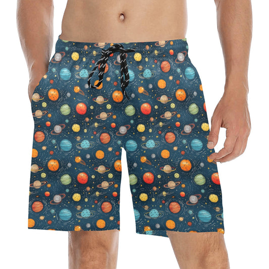 Galaxy - Men's Mid-Length Beach Shorts