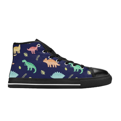 Dinosaurs - Kids High Top Canvas Shoes Kids High Top Canvas Shoes animal Printed Offshore