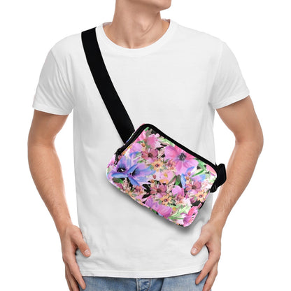 Bright Pink Floral - Belt Bag Belt Bag Plants Printed Offshore