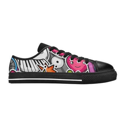 Sticker Music - Women's Classic Canvas Shoes