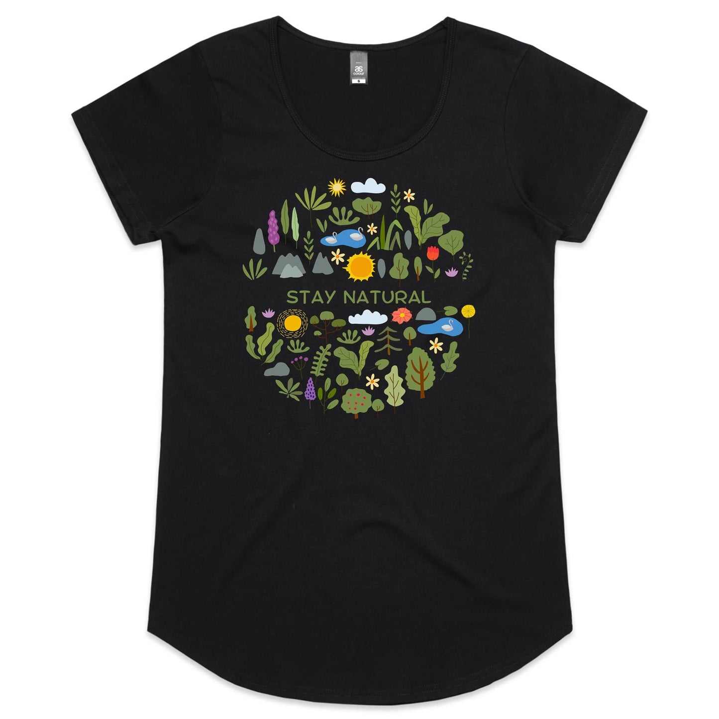 Stay Natural - Womens Scoop Neck T-Shirt