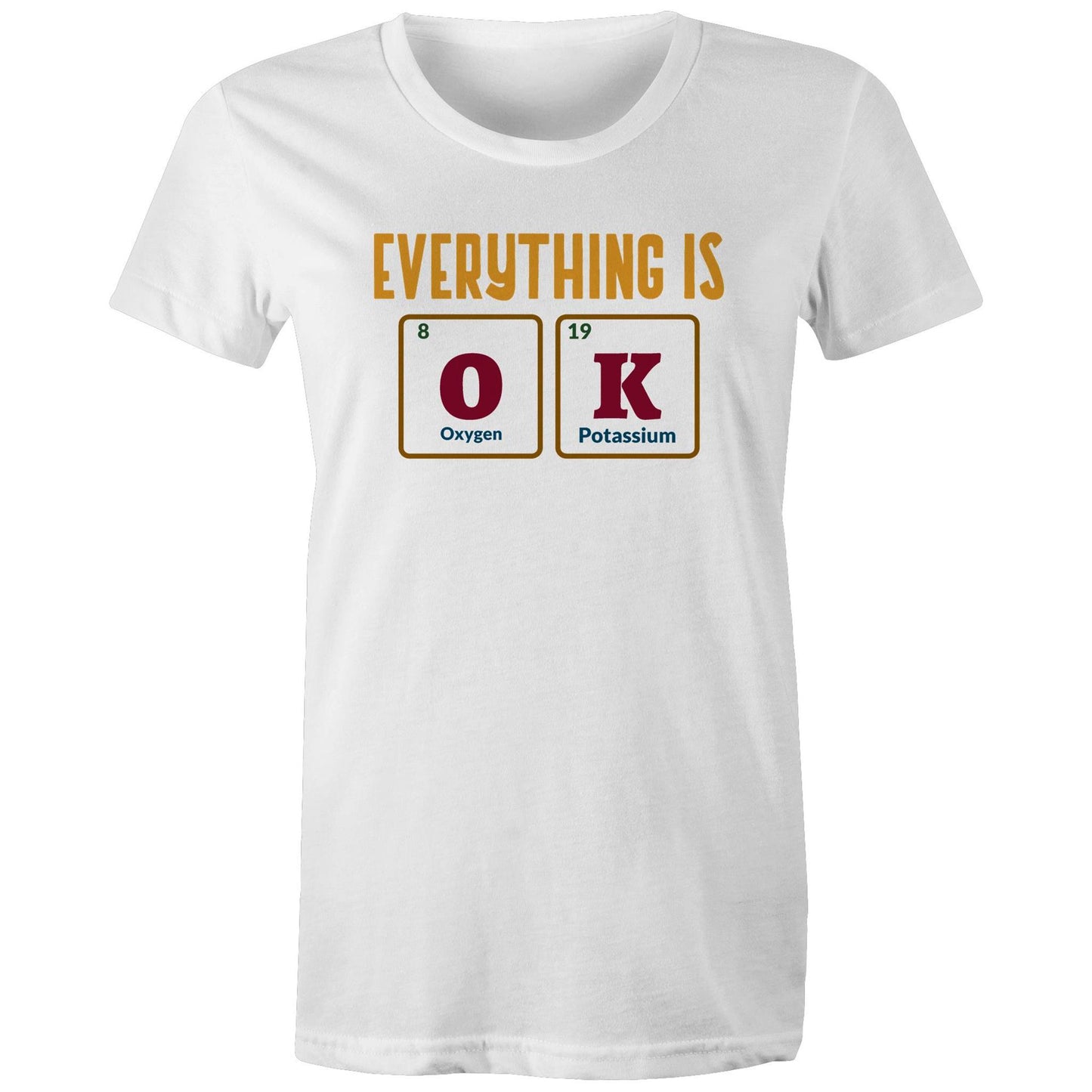 Everything Is OK, Periodic Table - Womens T-shirt