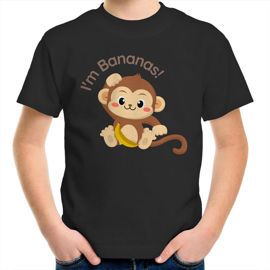 I'm Bananas, Monkey - Kids Youth T-Shirt