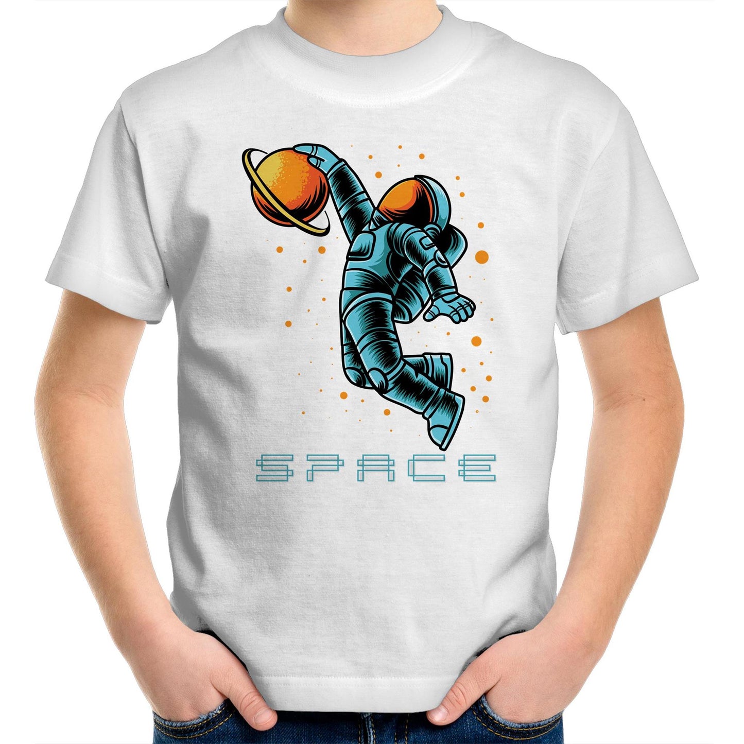 Astronaut Basketball - Kids Youth T-Shirt