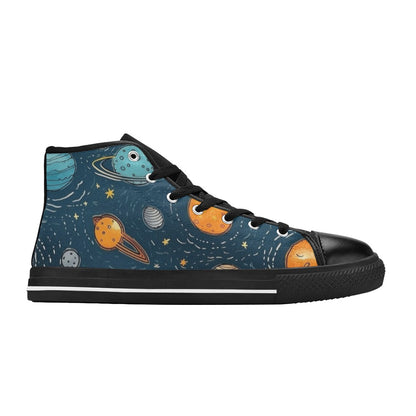 Galaxy - Women's High Top Canvas Shoes