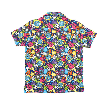 Sticker Music - Senior Boys Hawaiian Shirt