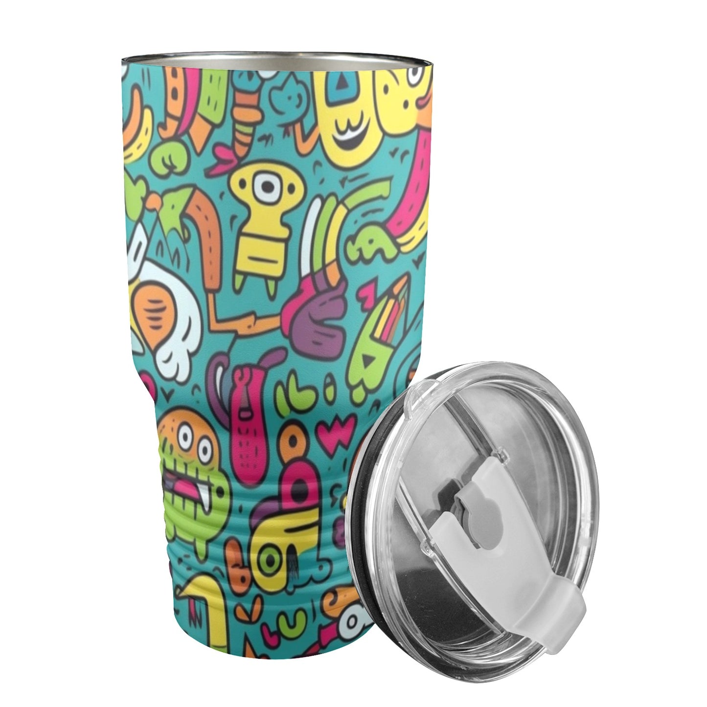 Crazy Characters - 30oz Insulated Stainless Steel Mobile Tumbler