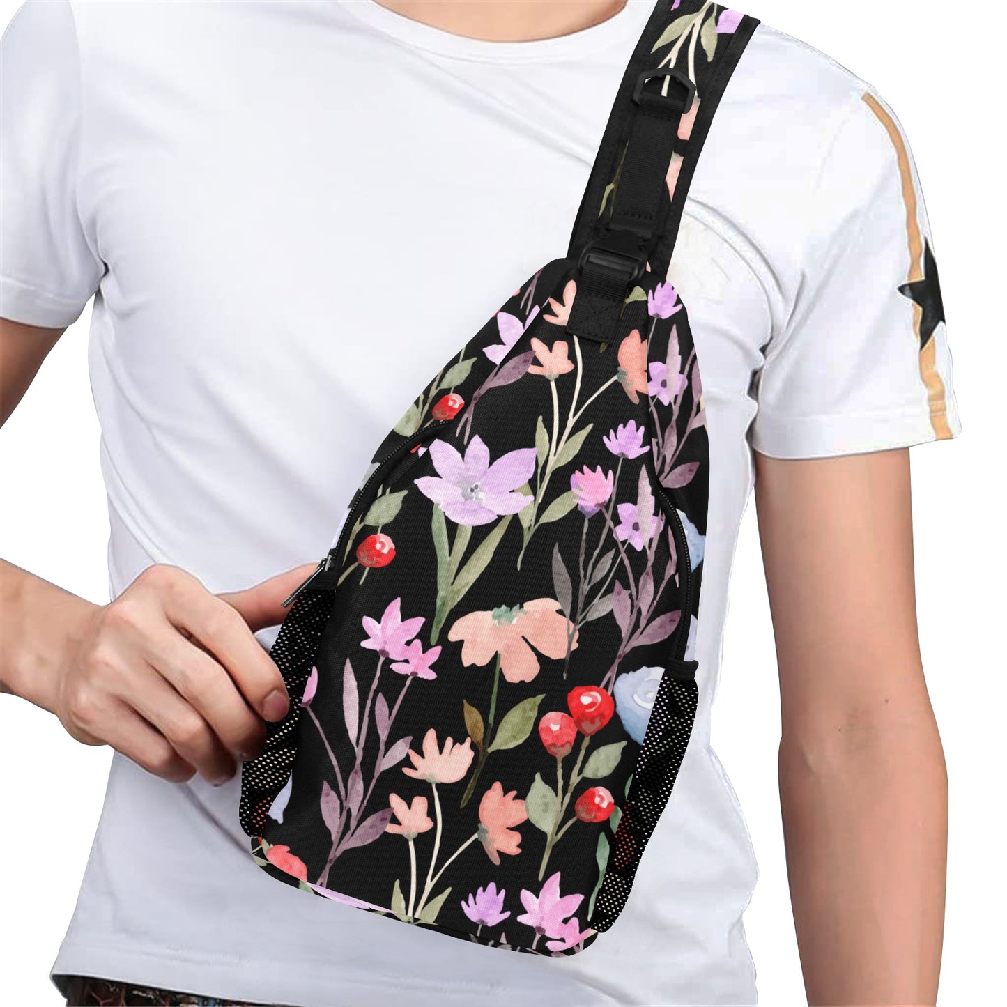 Floral Watercolour - Cross-Body Chest Bag Cross-Body Chest Bag Printed Offshore