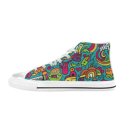 Crazy Characters - Men's High Top Canvas Shoes