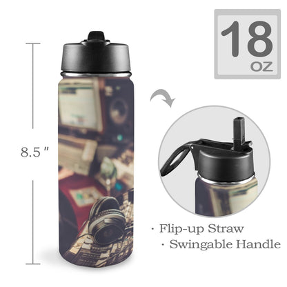 Sound Desk - Insulated Water Bottle with Straw Lid (18oz) Insulated Water Bottle with Swing Handle Printed Offshore