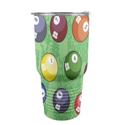 Pool Balls - 30oz Insulated Stainless Steel Mobile Tumbler