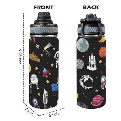 Kids Space - Insulated Water Bottle with Dual-Use Lid (18oz) Insulated Water Bottle with Dual-Use Lid (18oz) Printed Offshore