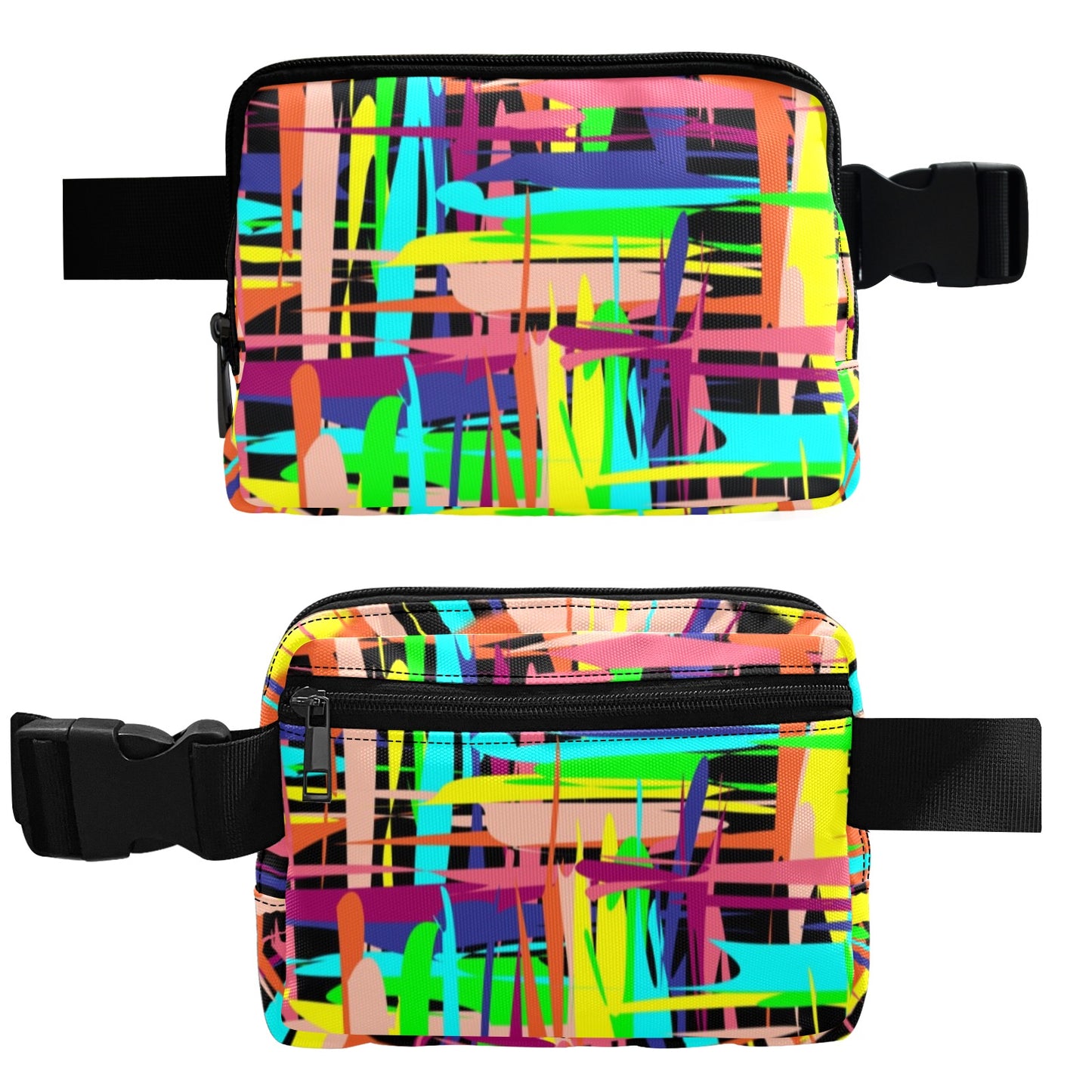 Crosshatch Geometric - Belt Bag Belt Bag Printed Offshore