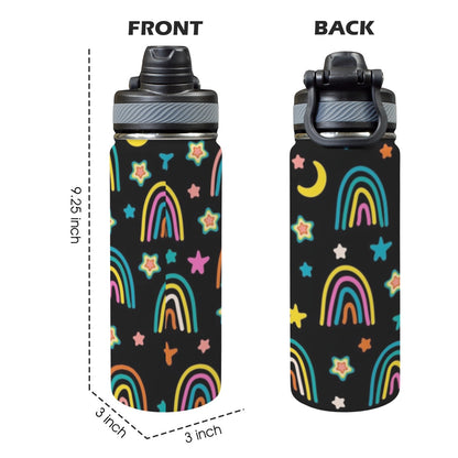 Rainbows - Insulated Water Bottle with Dual-Use Lid (18oz) Insulated Water Bottle with Dual-Use Lid (18oz) Printed Offshore