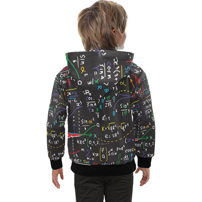 Colourful Maths Formulas - Senior Boys Zip Up Hoodie