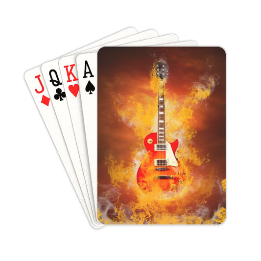 Guitar On Fire - Playing Cards 2.5"x3.5" Playing Card 2.5"x3.5"