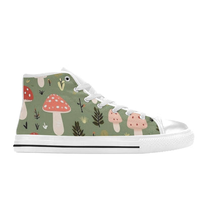 Toadstools - Women's High Top Canvas Shoes