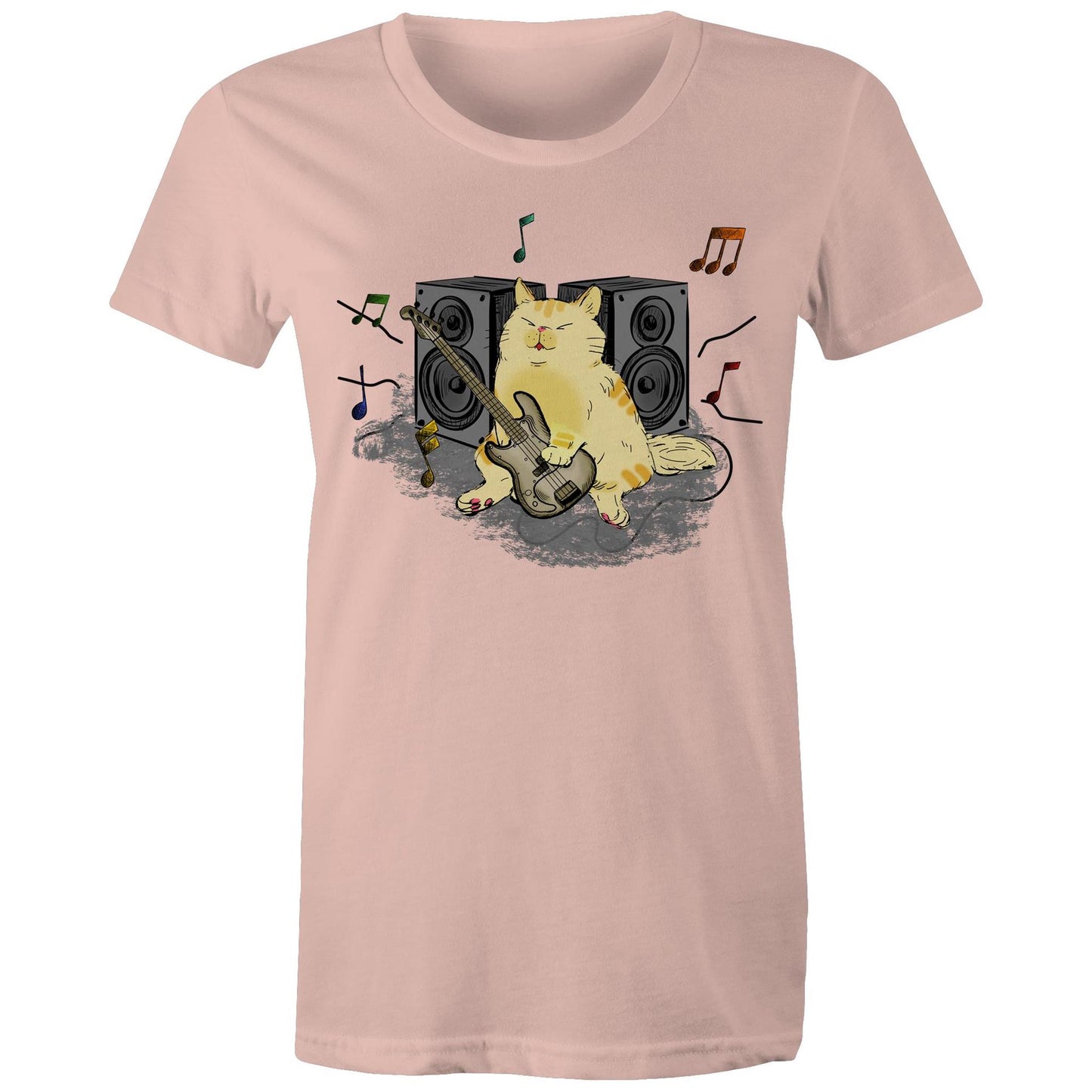 Cat Bass Player - Womens T-shirt