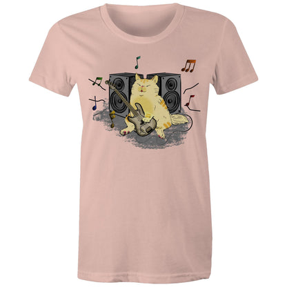 Cat Bass Player - Womens T-shirt