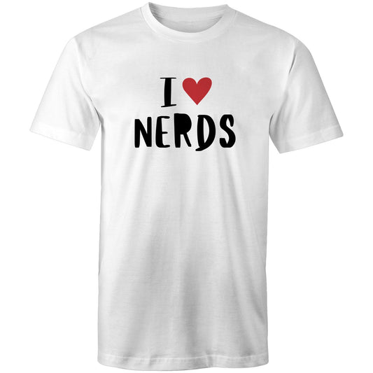 I Love Nerds, Heart - Mens T-Shirt