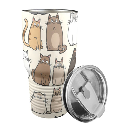 Lots Of Cats - 30oz Insulated Stainless Steel Mobile Tumbler