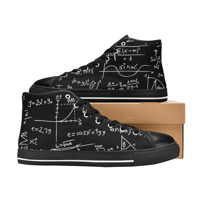 Equations - Kids High Top Canvas Shoes