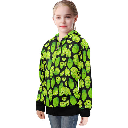 Cute Limes - Senior Girls Zip Up Hoodie