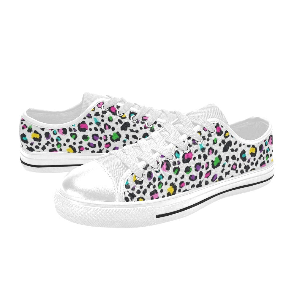 Animal Print In Colour - Women's Classic Canvas Shoes