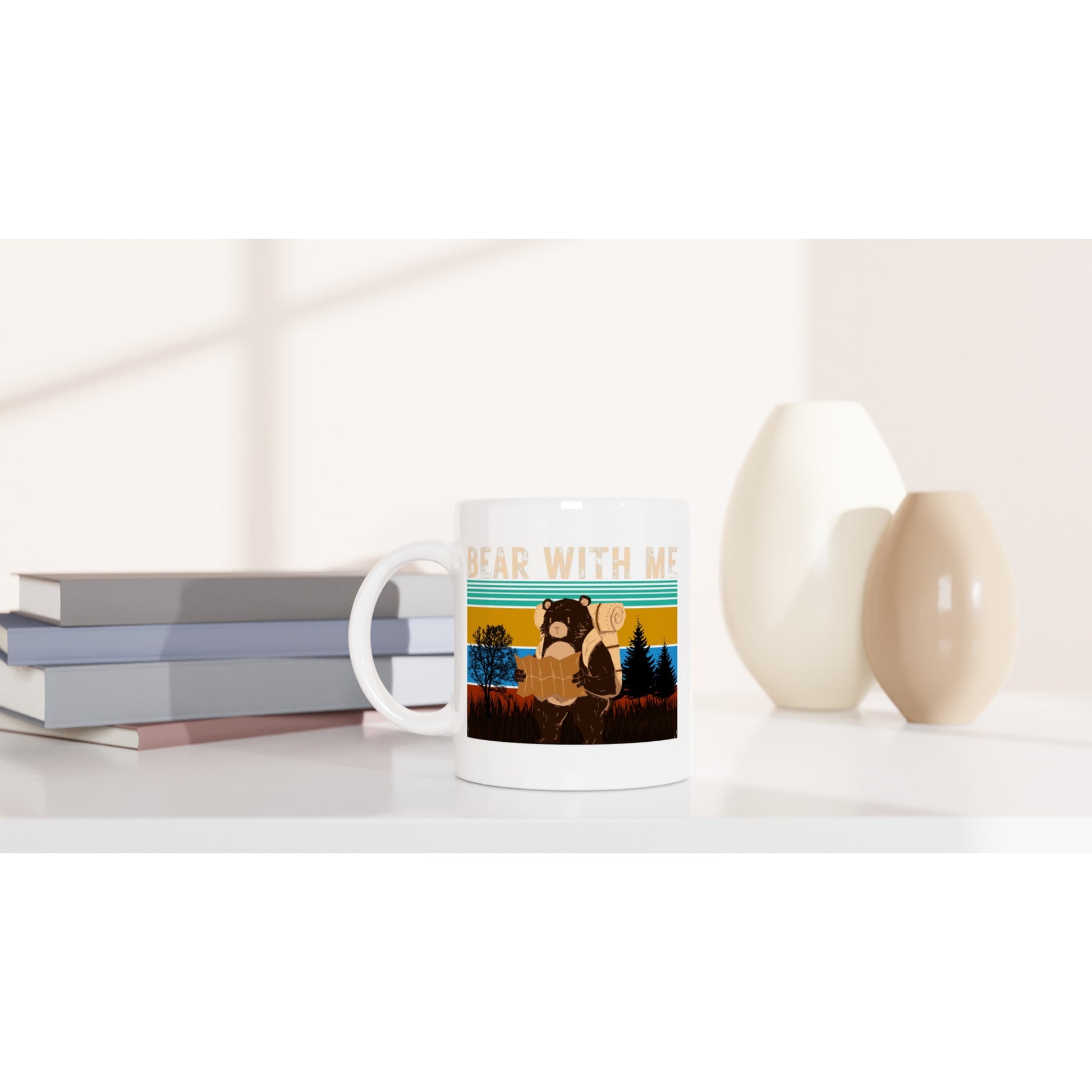 Bear With Me - White 11oz Ceramic Mug White 11oz Mug animal Globally Fulfilled