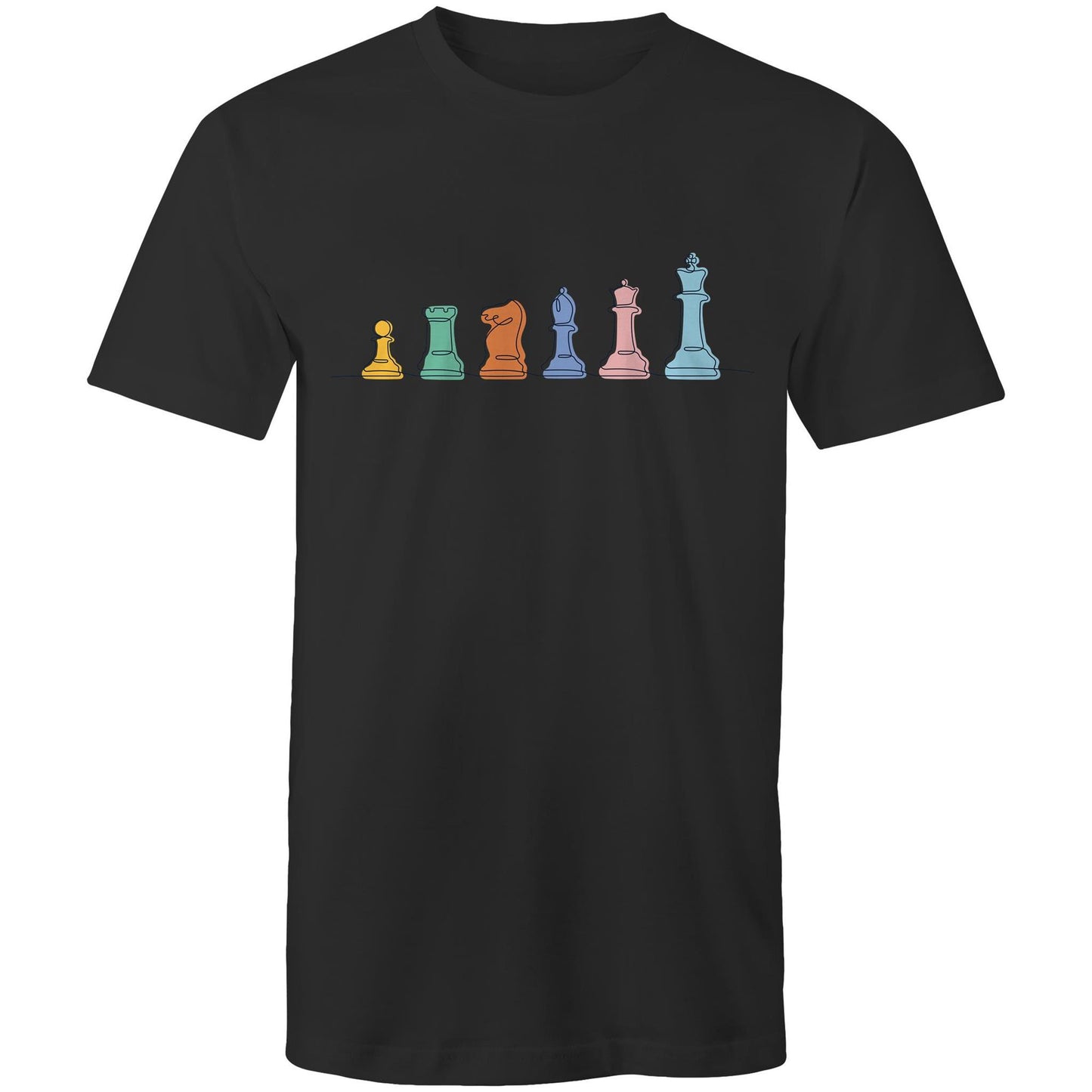 Chess - Mens T-Shirt Black Mens T-shirt Chess Games Printed In Australia